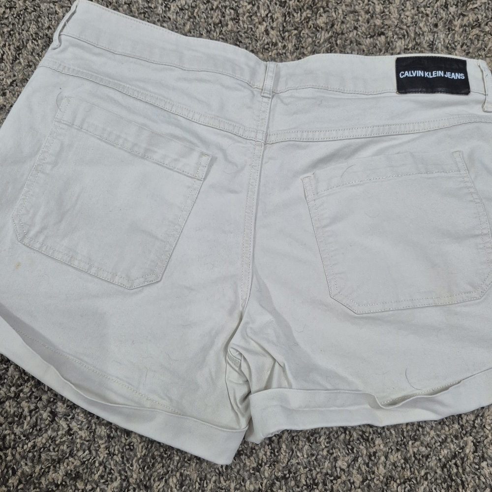 Calvin Klein Jeans Tan Jean Shorts Casual Summer Essential - Picture 7 of 7
